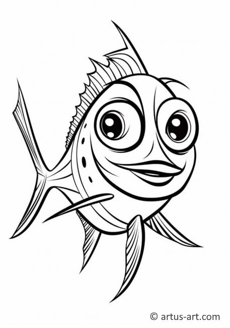 Awesome Swordfish Coloring Page For Kids